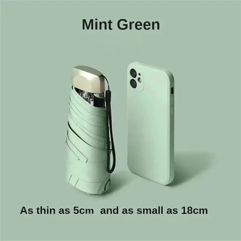 Foldable Mini Umbrella – Compact, UV Protection & Wind-Resistant