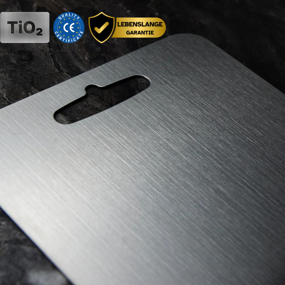 Medical-Grade Titanium Cutting Board - Non-Porous Surface
