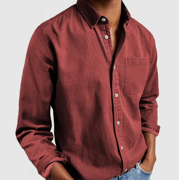 Men's Casual Denim Shirt - Soft Premium Cotton