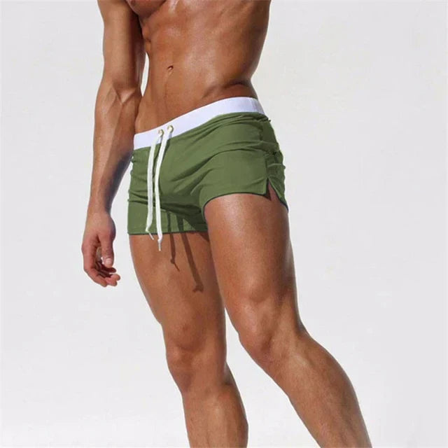 Men's Quick-Dry Swim Shorts, Adjustable Waistband