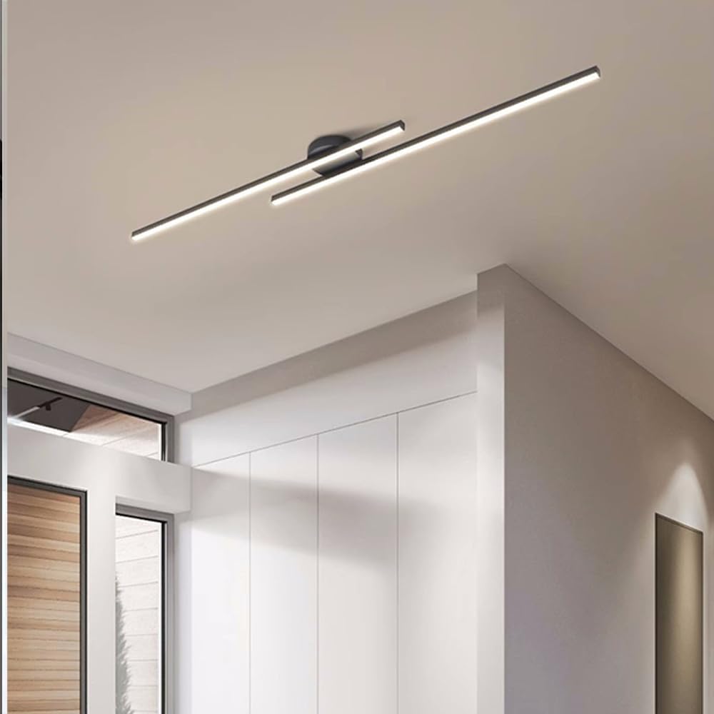 Modern Aluminium LED Semi-Flush Ceiling Light