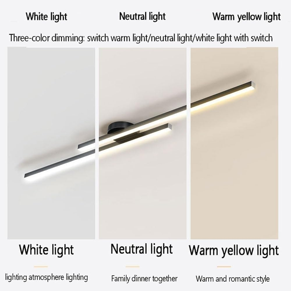 Modern Aluminium LED Semi-Flush Ceiling Light