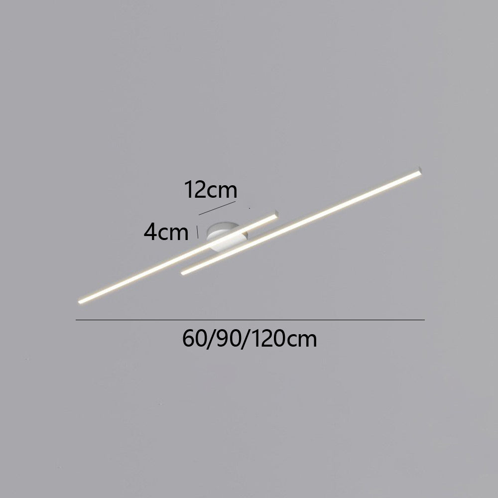 Modern Aluminium LED Semi-Flush Ceiling Light