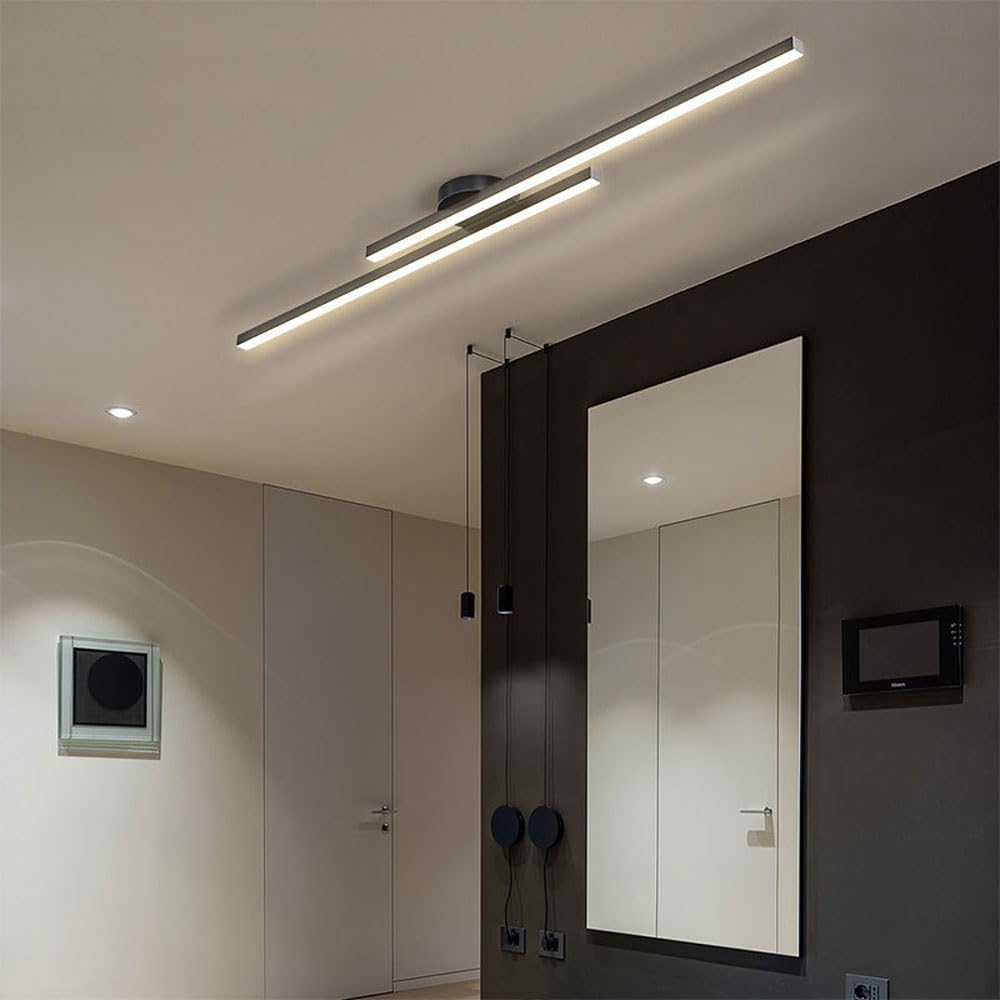Modern Aluminium LED Semi-Flush Ceiling Light