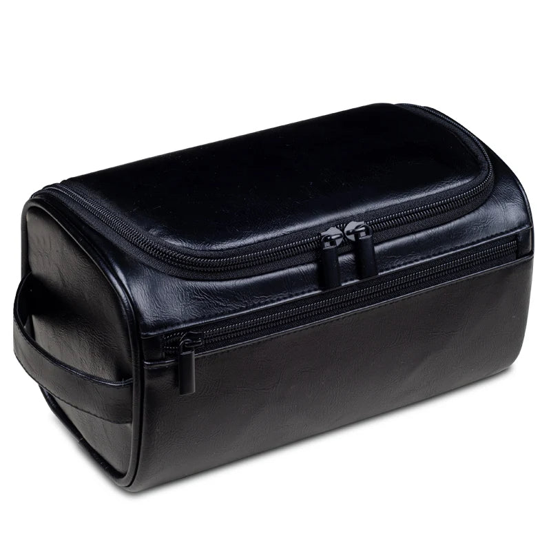 Leather Toiletry Bag with Waterproof Lining & YKK Zippers