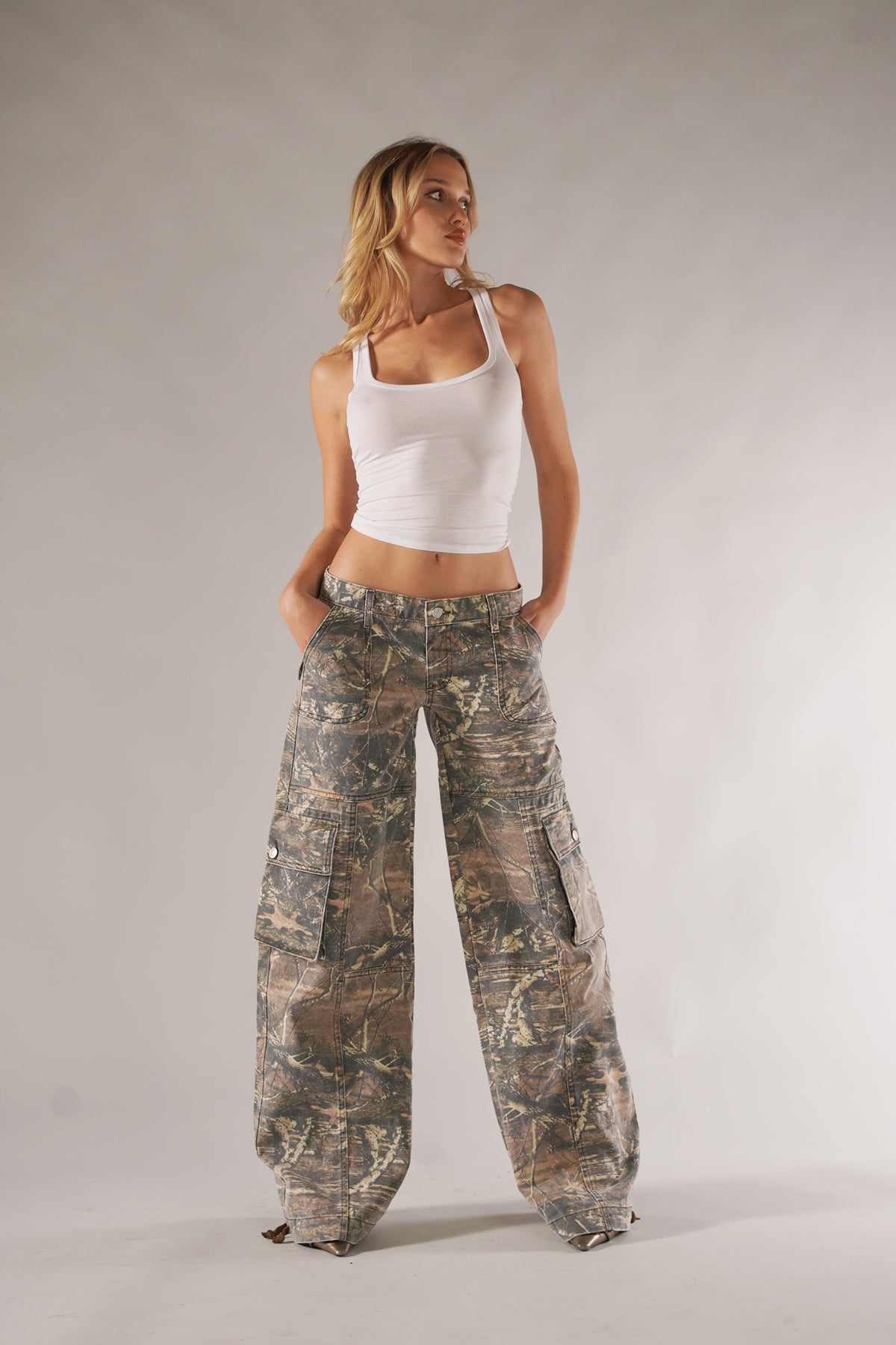 Unisex Camo Cargo Pants with Utility Pockets