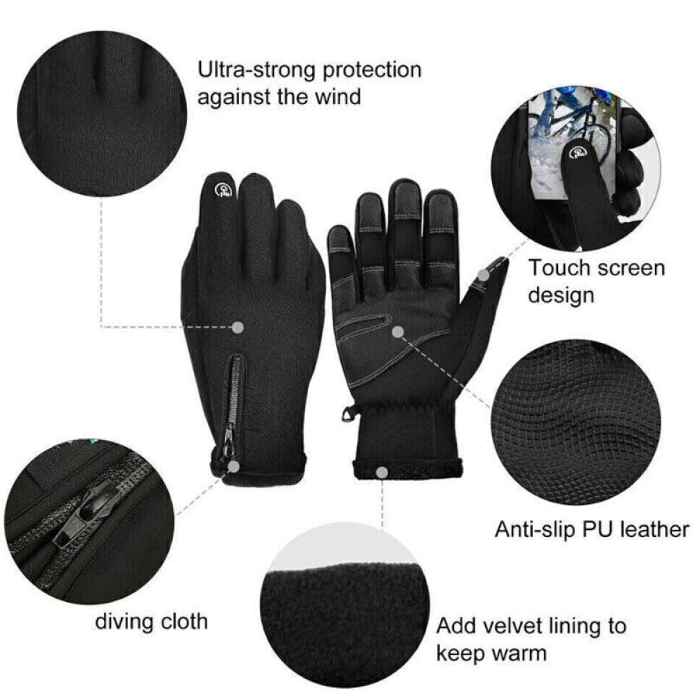 Unisex Electric Heated Thermal Waterproof Winter Gloves