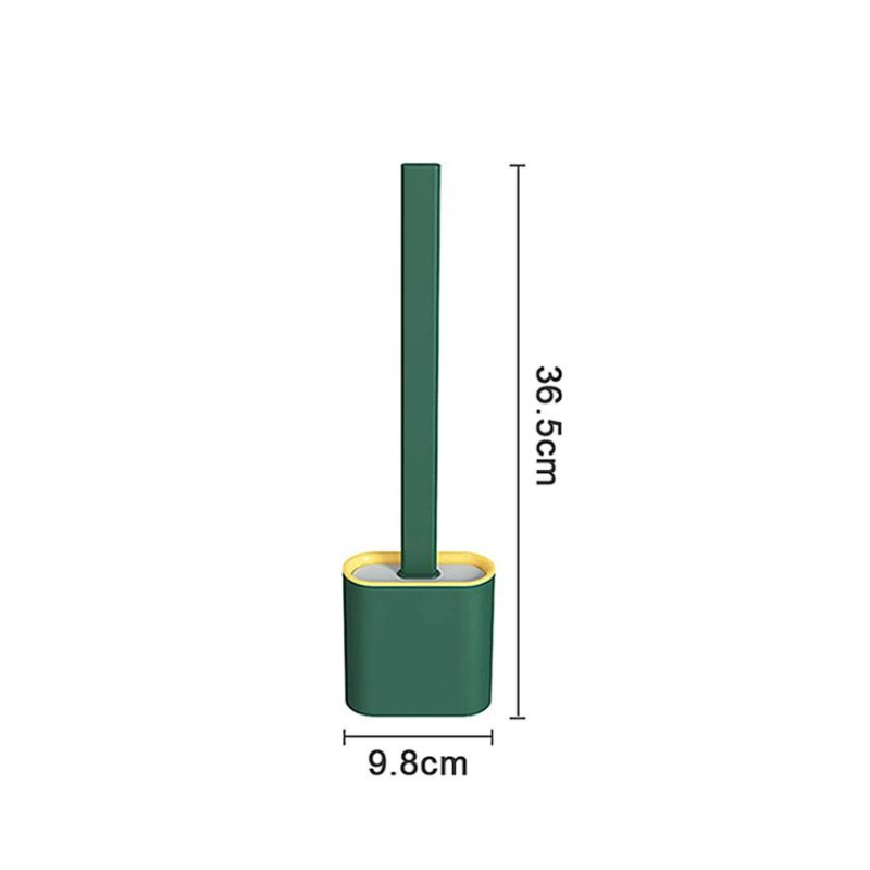 Silicone Toilet Brush with Holder - Flexible Design