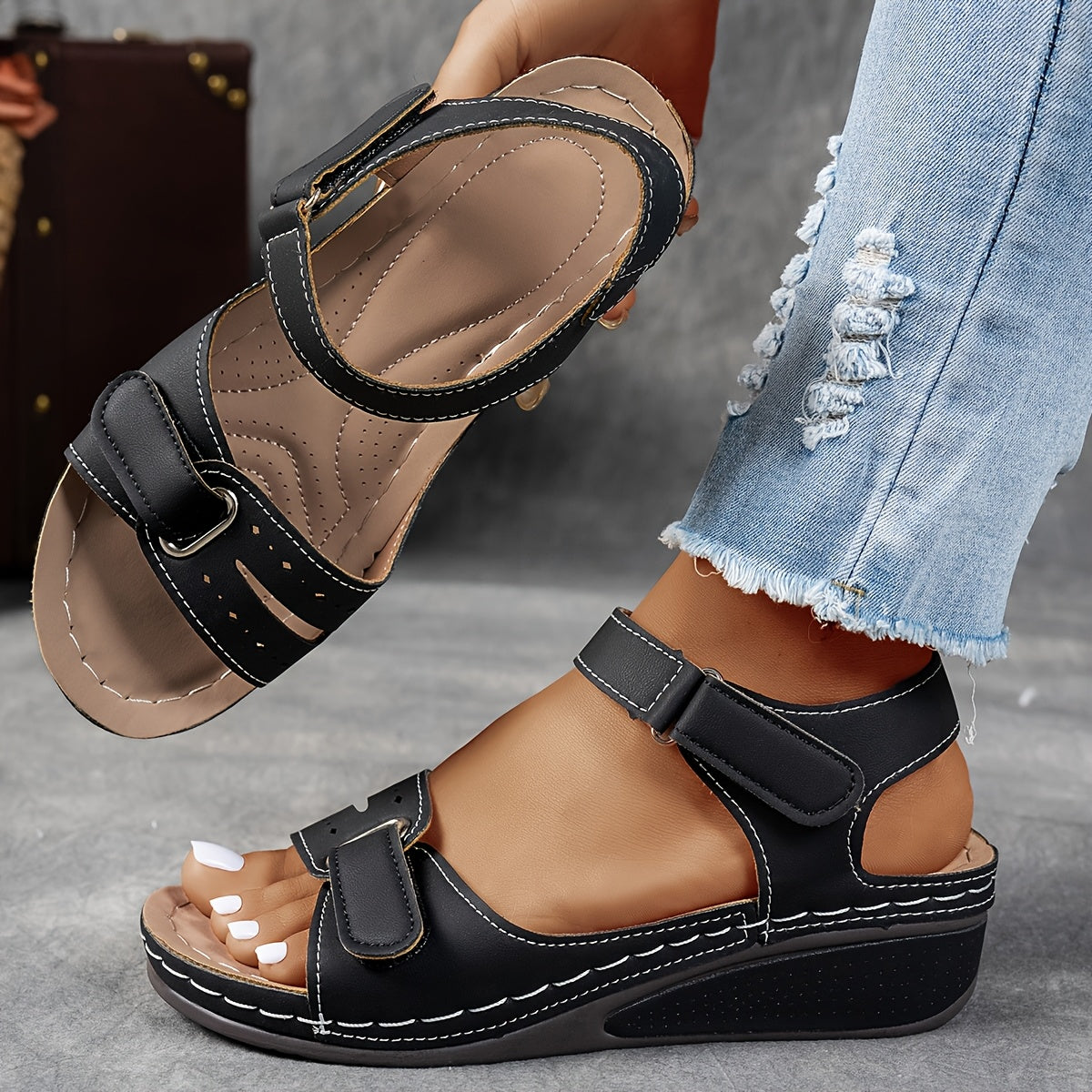 Women's Orthopedic Comfort Sandals, Adjustable Straps