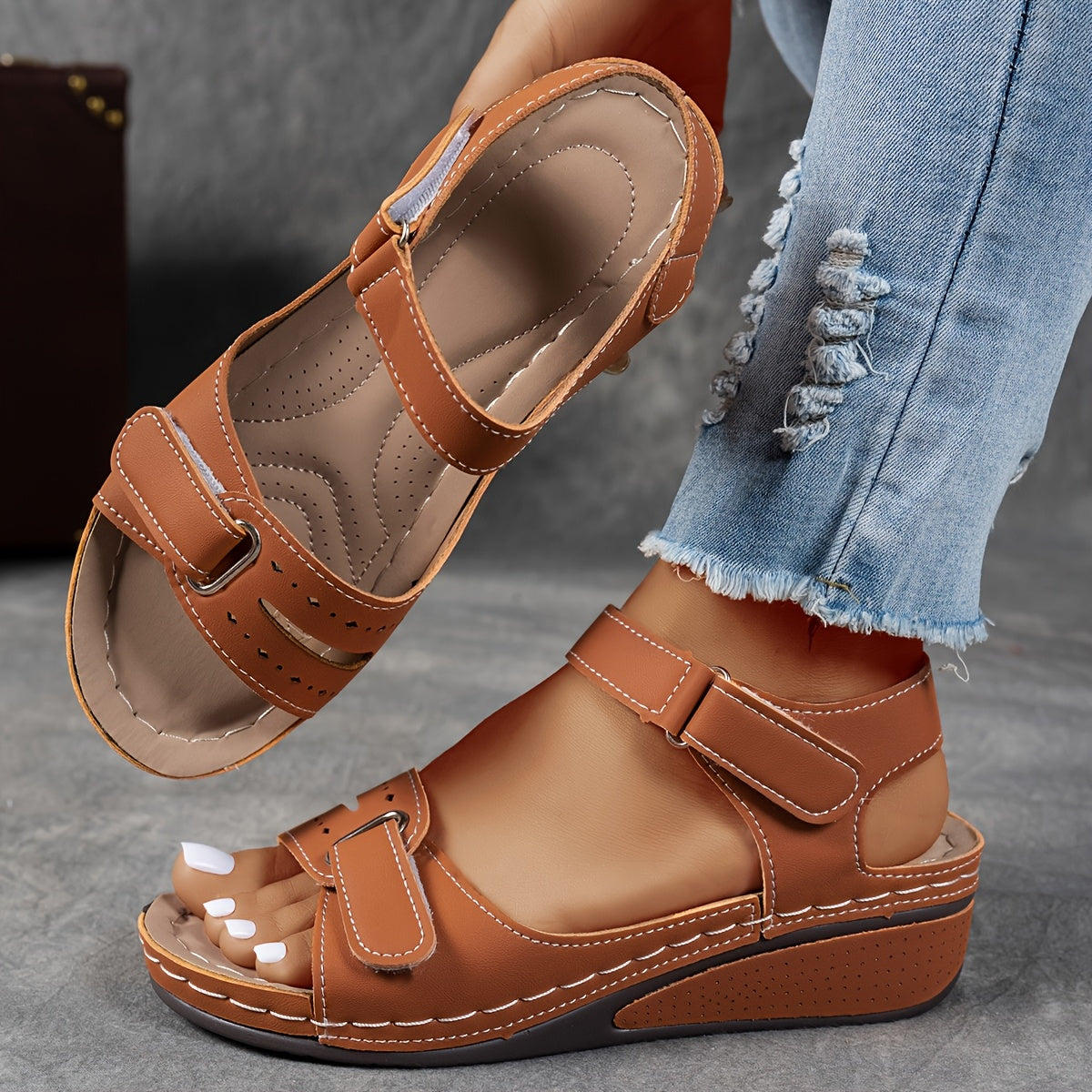 Women's Orthopedic Comfort Sandals, Adjustable Straps