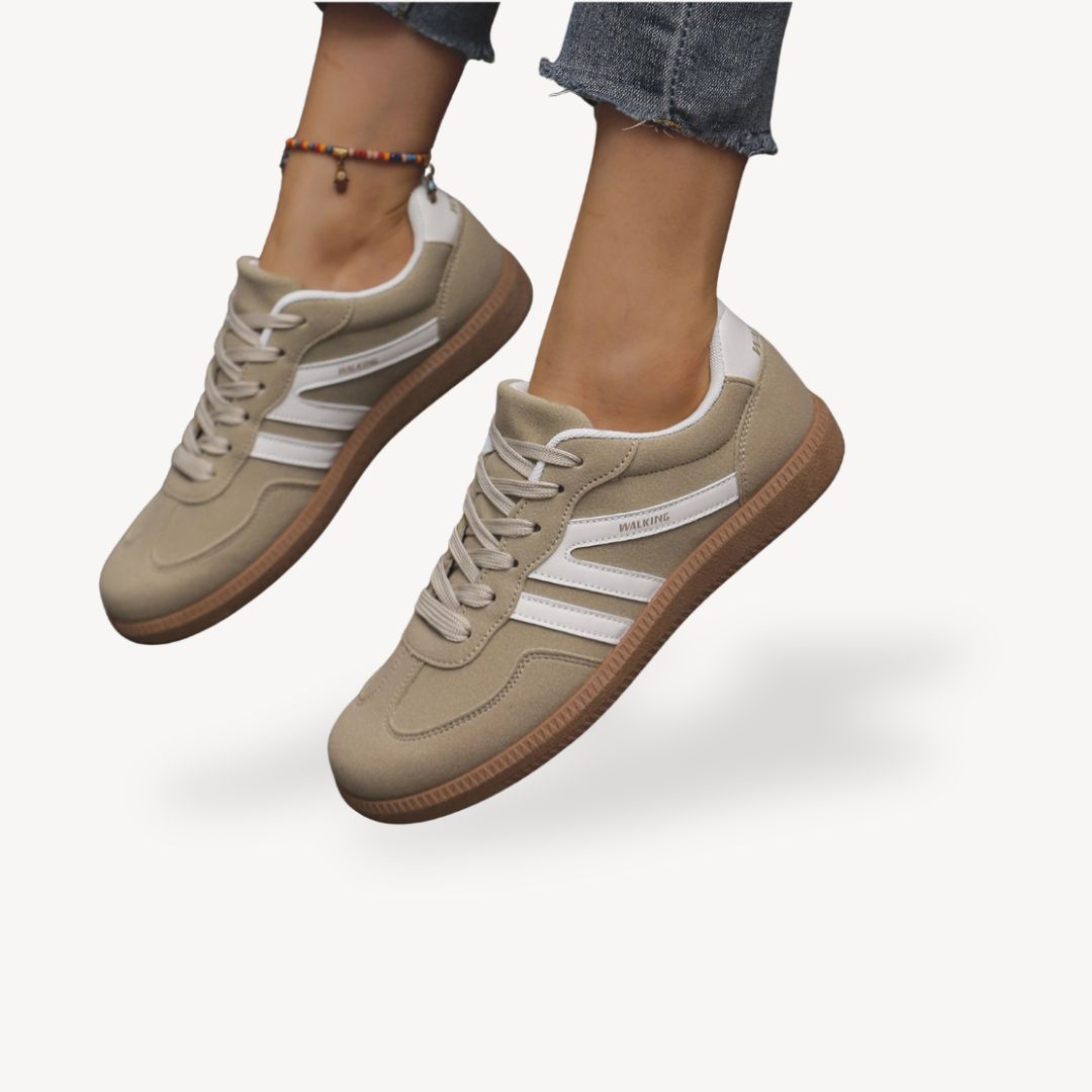 Women's Suede Sneakers with Orthopedic Design