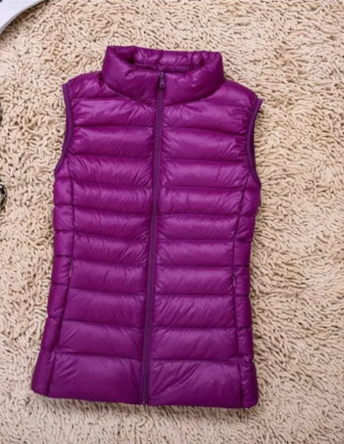 Women's Ultra-Light Packable Down Vest - Warm & Lightweight